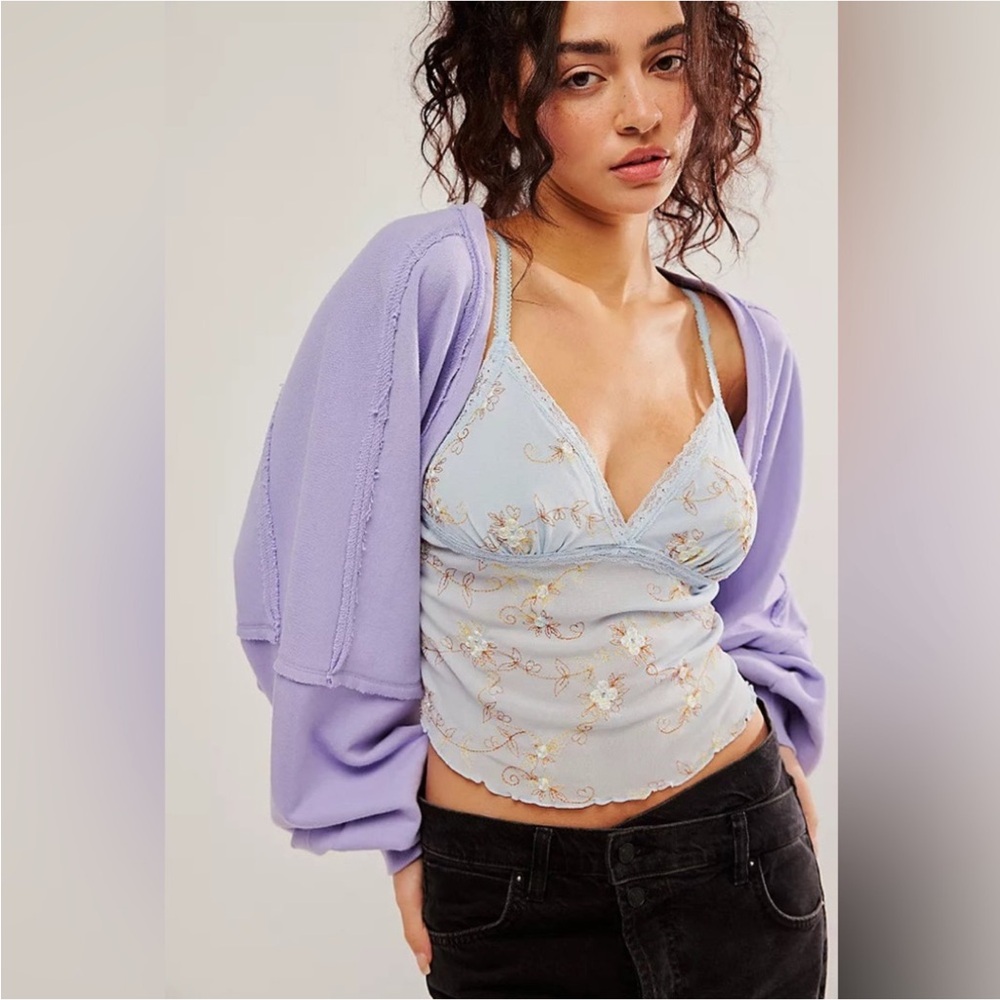 NWT  SHRUG IT OFF SWEATSHIRT CROPPED TOP